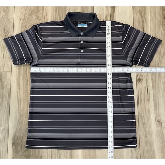 PGA Tour Air flux Striped Polo Shirt Men’s Size L - Picture 2 of 5
